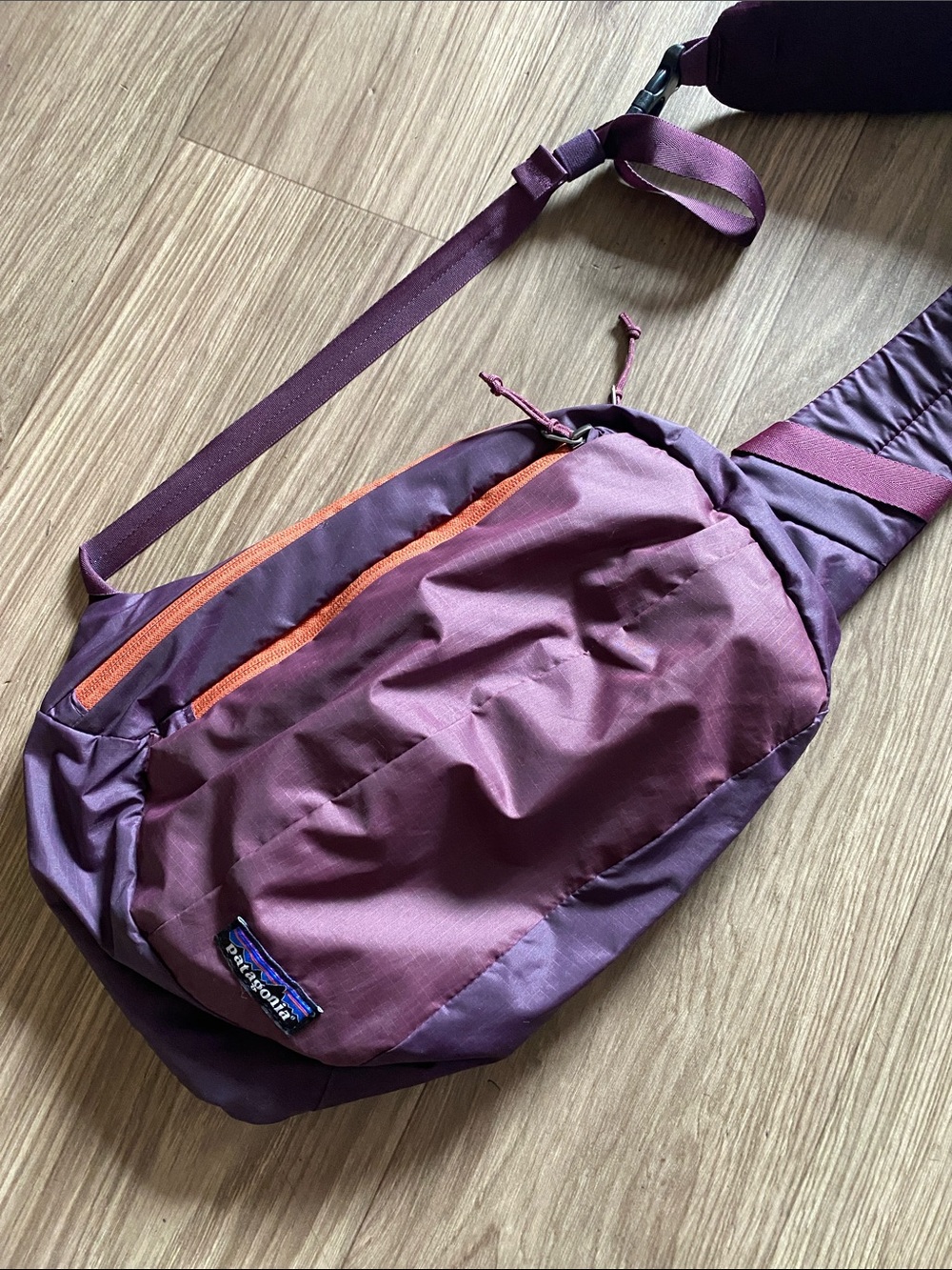 Patagonia Purple and Orange Sling Pack